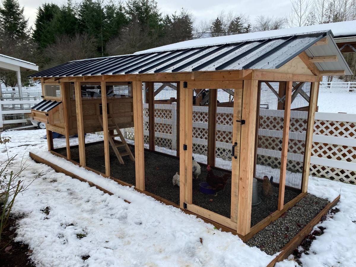 Walk-In Chicken Coop- 6′x12′x7.5′